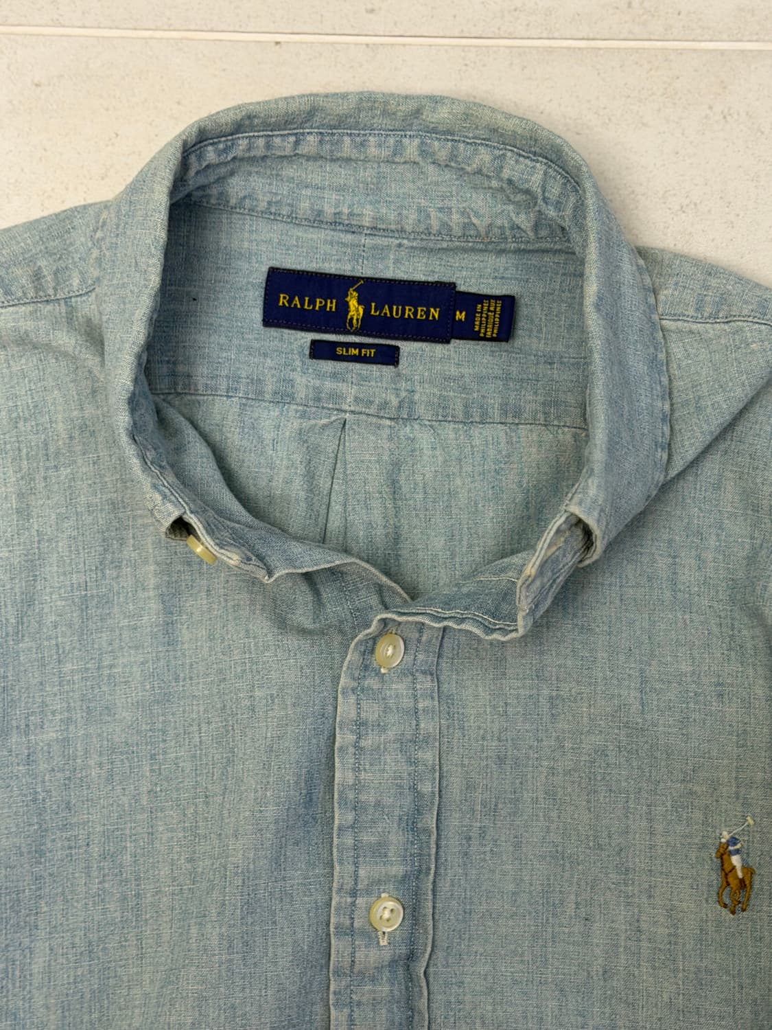 폴로 랄프로렌 데님셔츠 슬림핏 M(100-105정도 거의새상품) 상품이미지1
