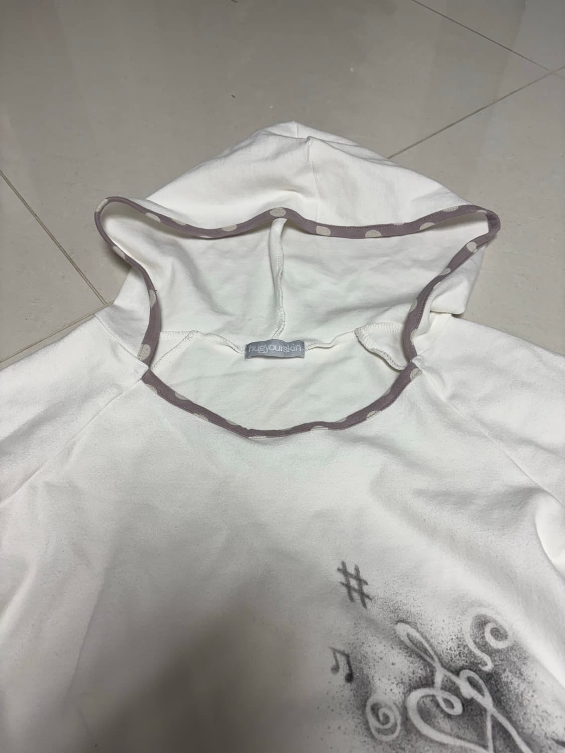 허그유어스킨 캉캉 레이어드 후드 드레스 아이보리  상품이미지5