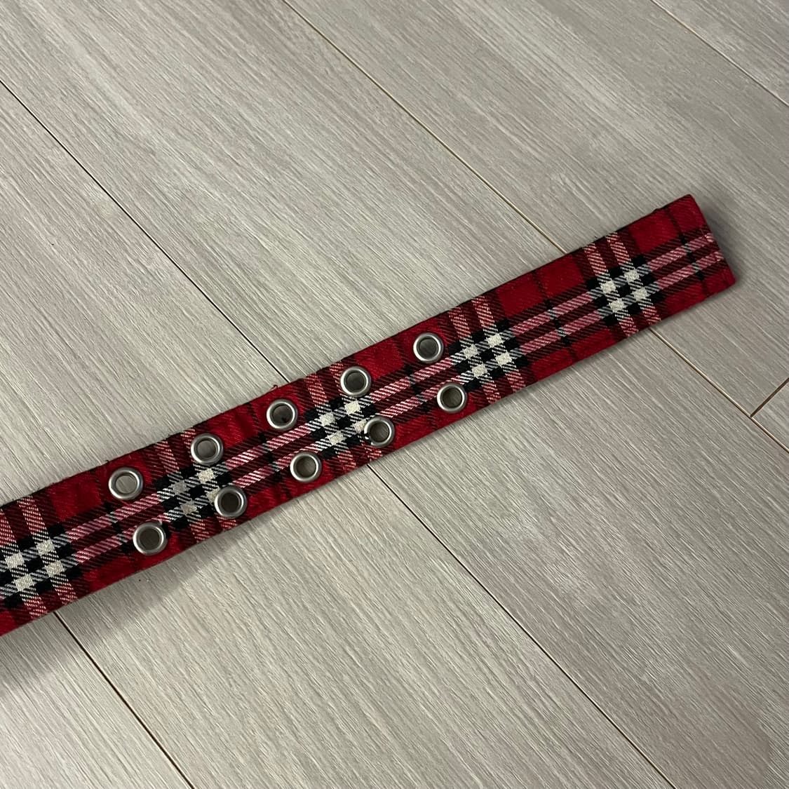 타탄체크 아일렛 벨트 상품이미지3