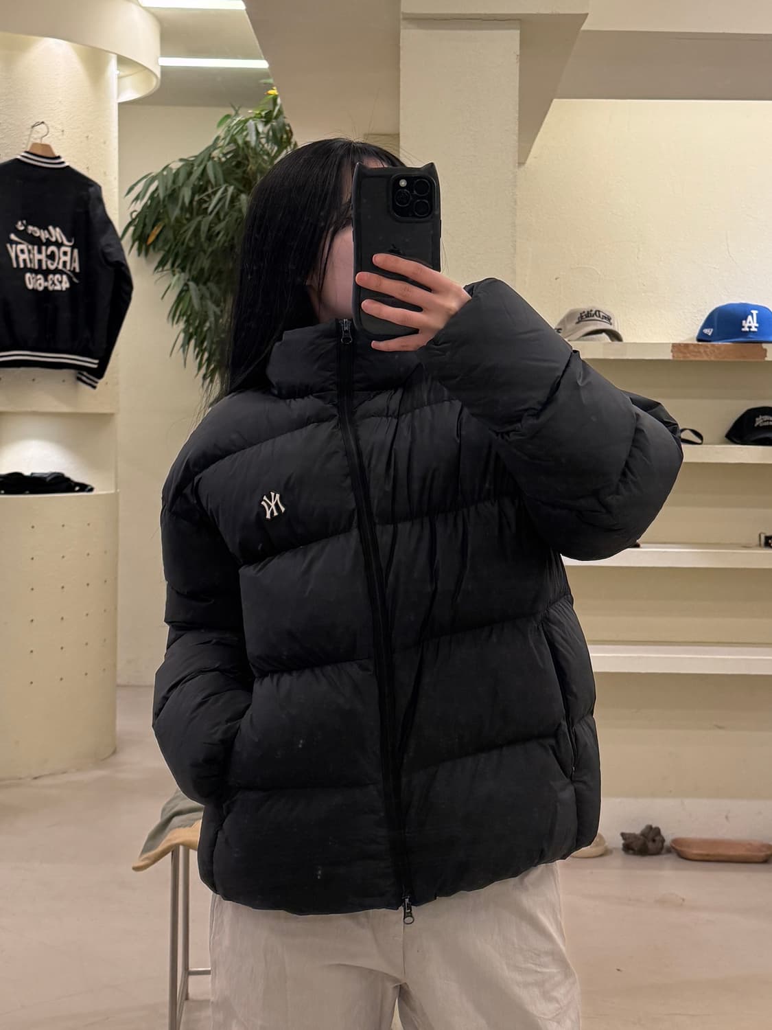 MLB 뉴욕 양키스 빅로고 경량 다운 패딩 U127 상품이미지1