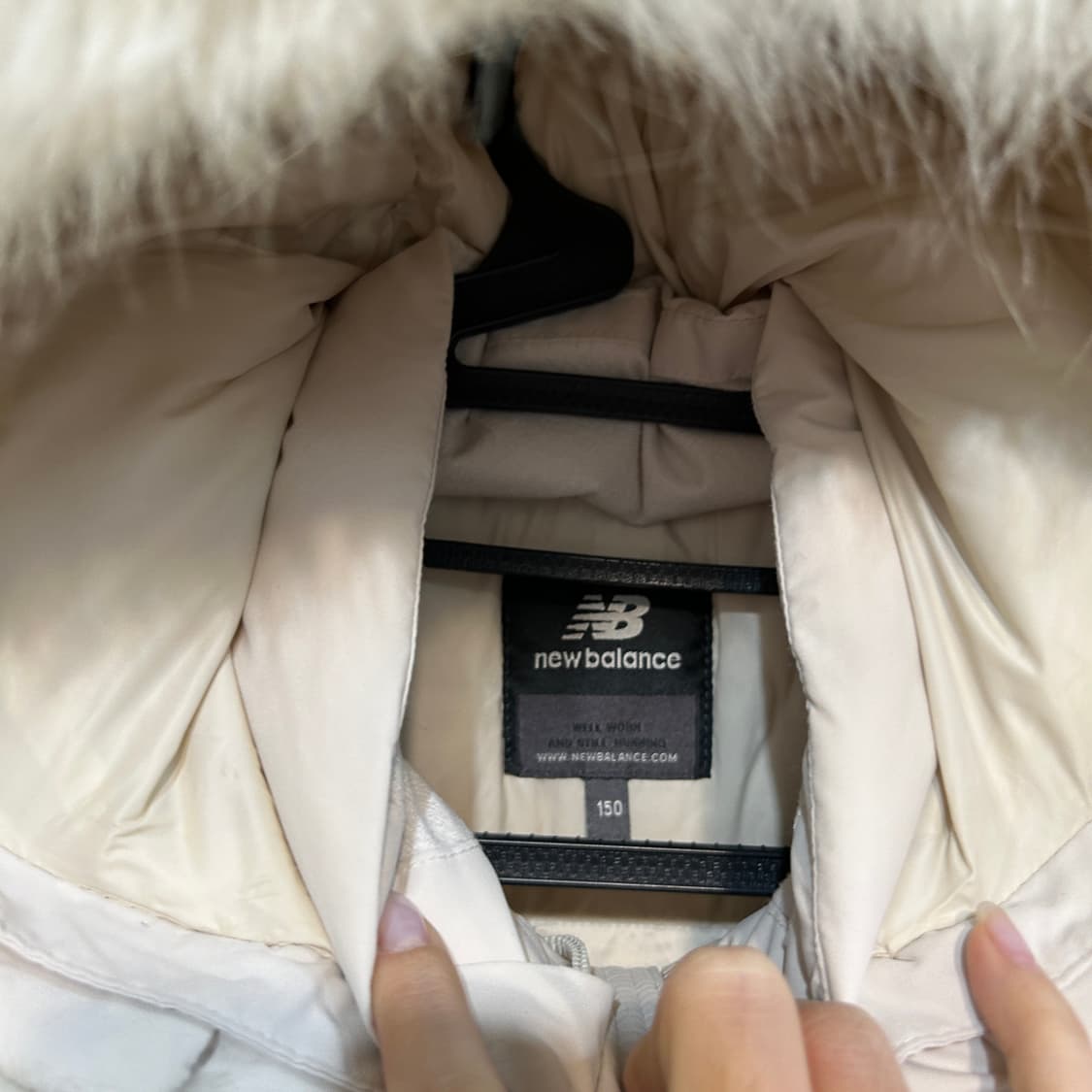 뉴발란스 2022 키즈 구스다운 롱패딩 150 아이보리 상품이미지2