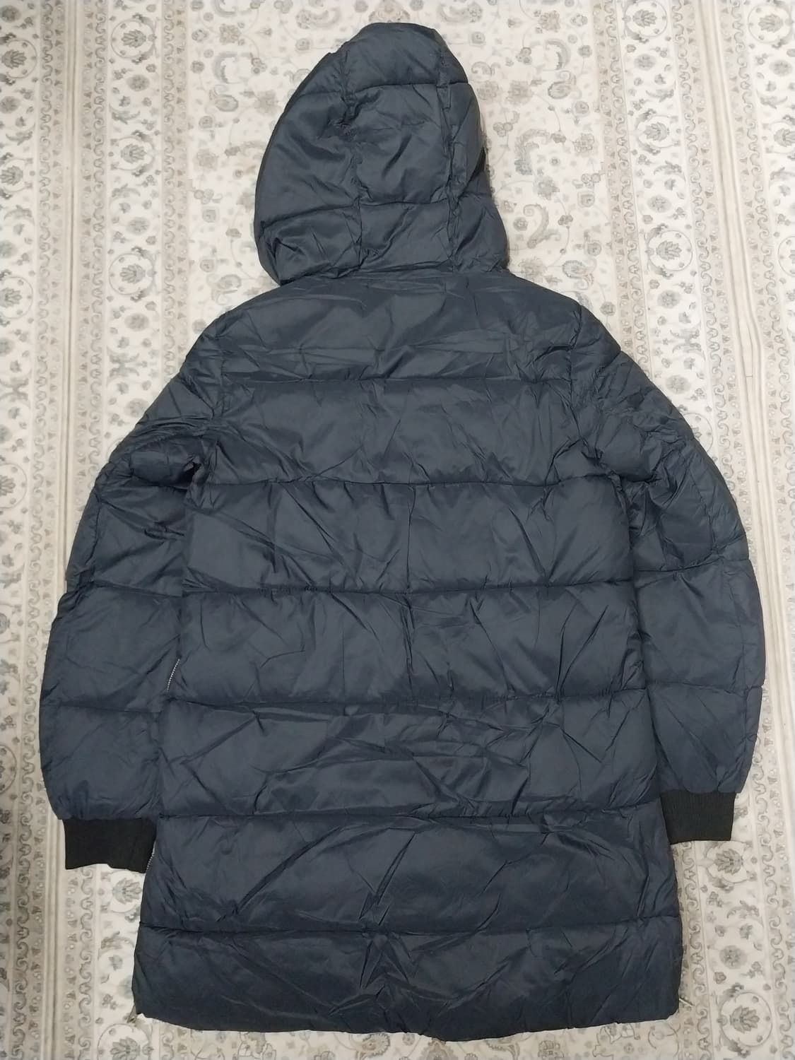 풀앤 베어 후드 진네이비 롱패딩 상품이미지3