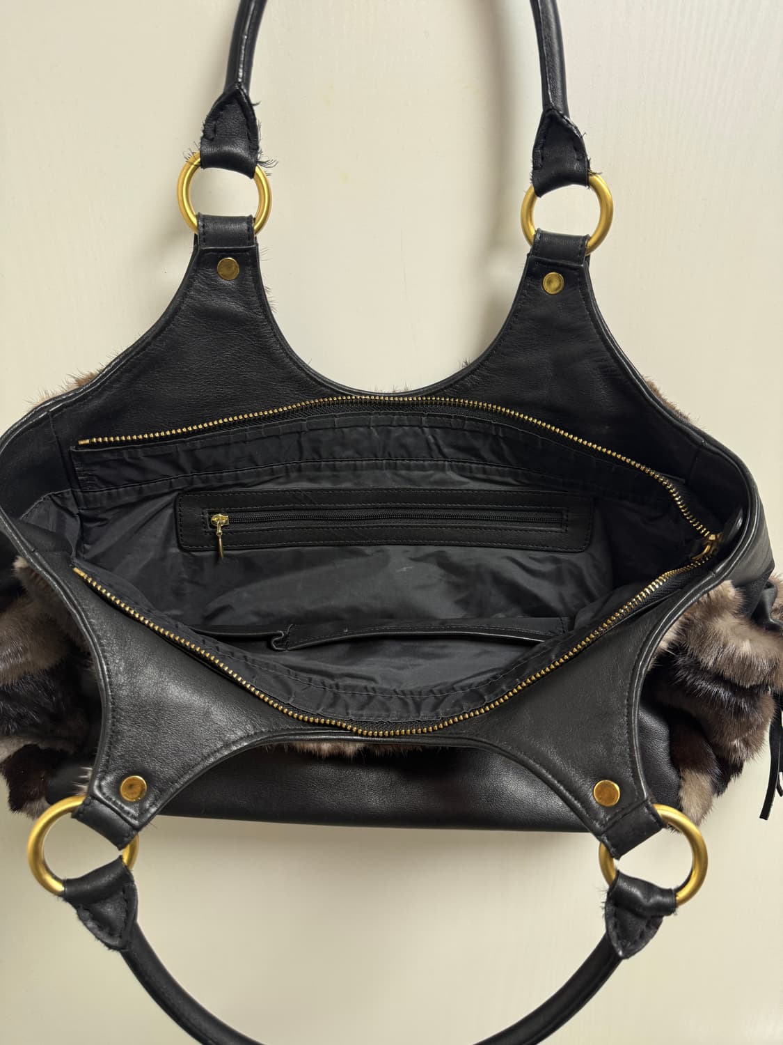 빈티지 리얼 밍크 퍼 테슬 토트백 상품이미지3