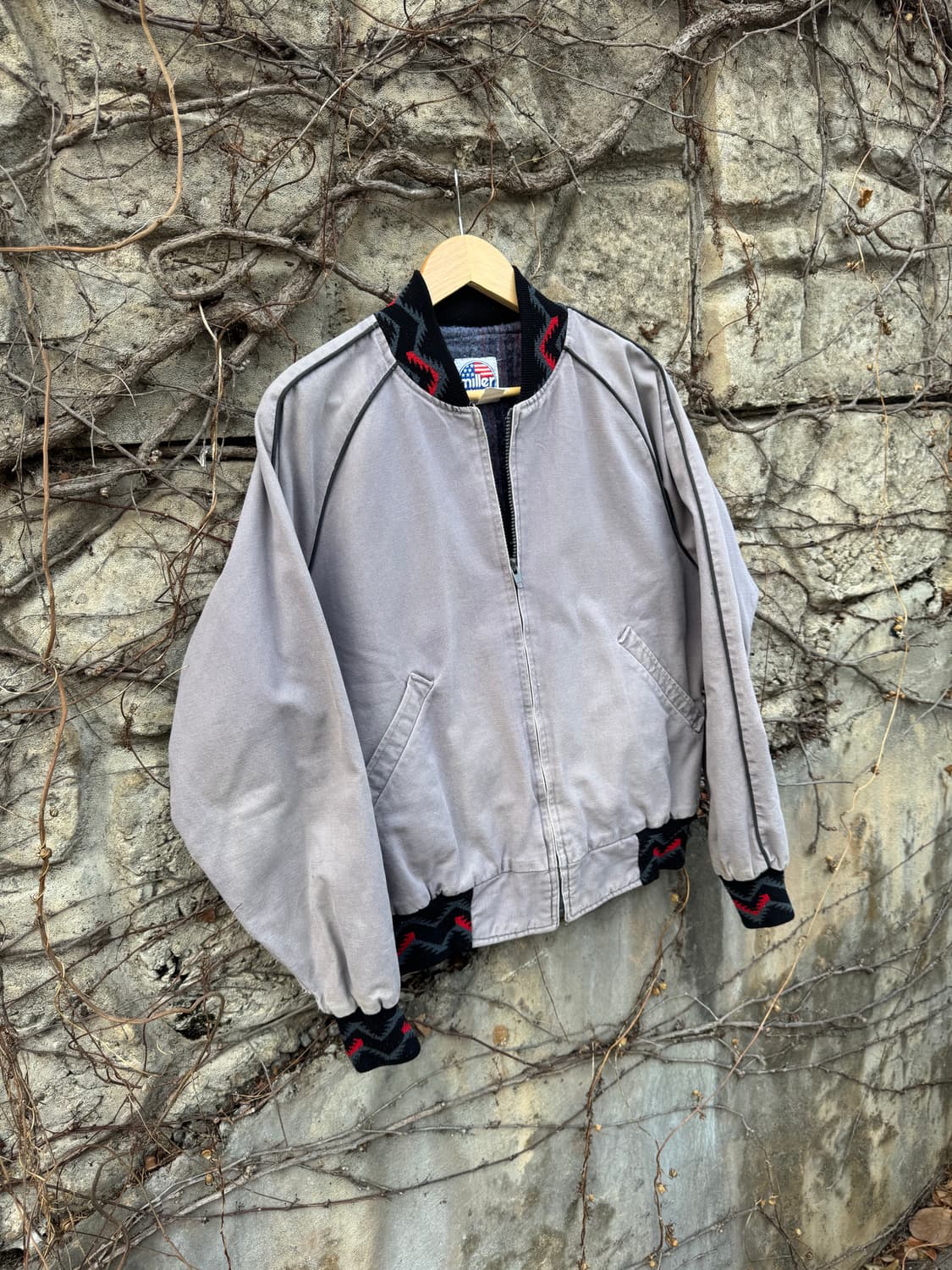 90s 밀러 usa 빈티지 아즈텍 패턴 블랭킷 안감 산타페 워크 자켓 상품이미지3