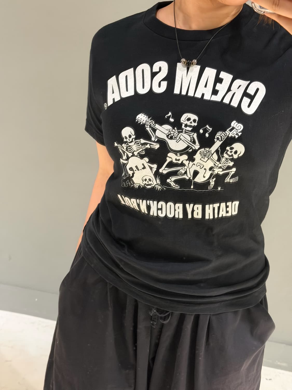 Cream soda dancing skull t-shirt 상품이미지3