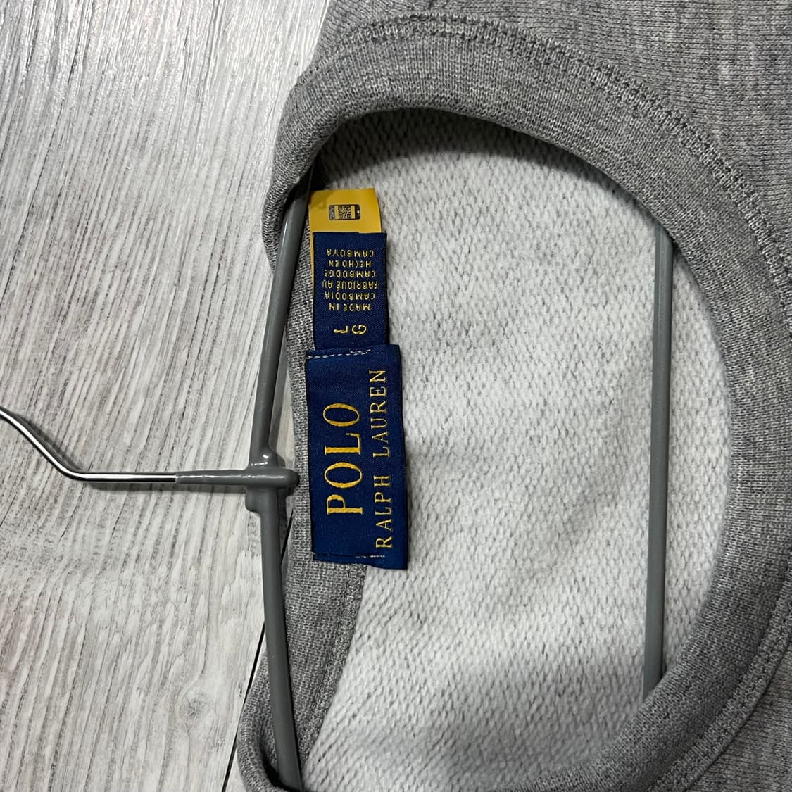 폴로 맨투맨 L 105 거의 새것 QR 인증 O 국내매장구매 상품이미지2