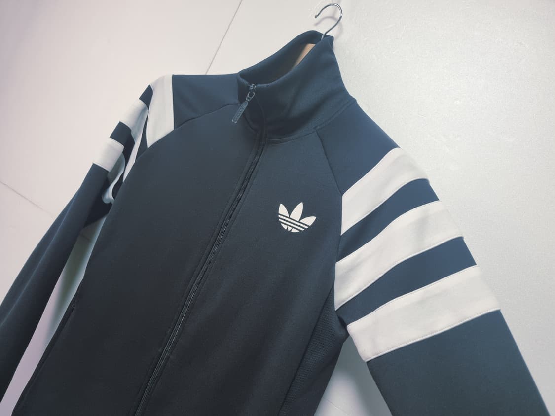 남성 레어 아디다스 불꽃 트레포일 검정 블랙 트랙탑 져지 저지 트레이닝복 상품이미지1