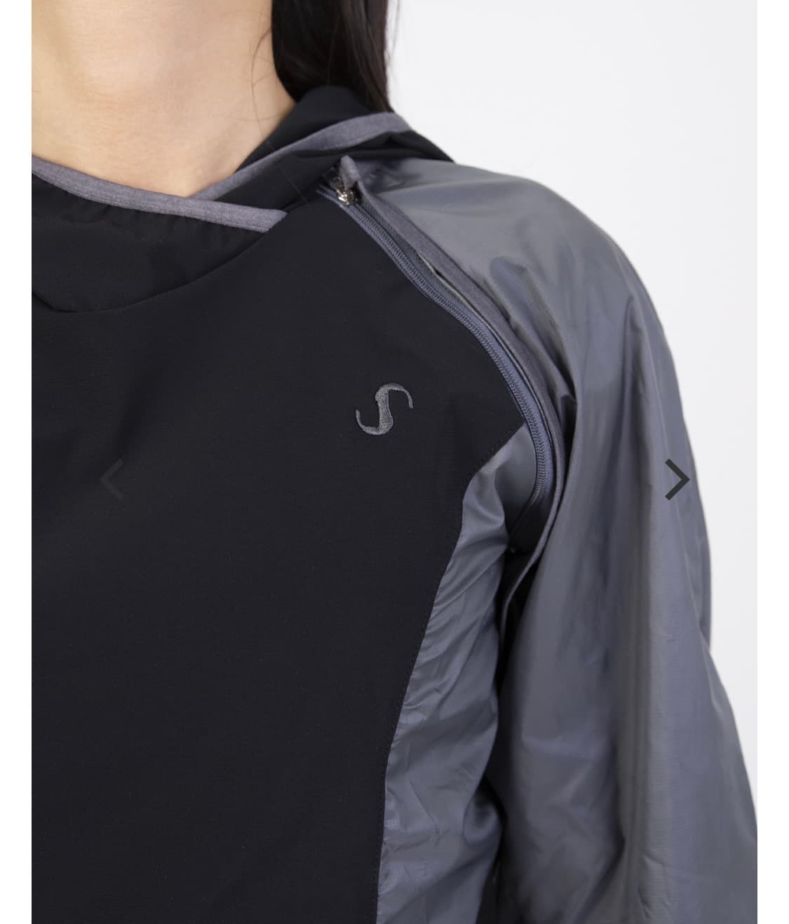 오호스 2way hoodie bolero (black) 상품이미지6