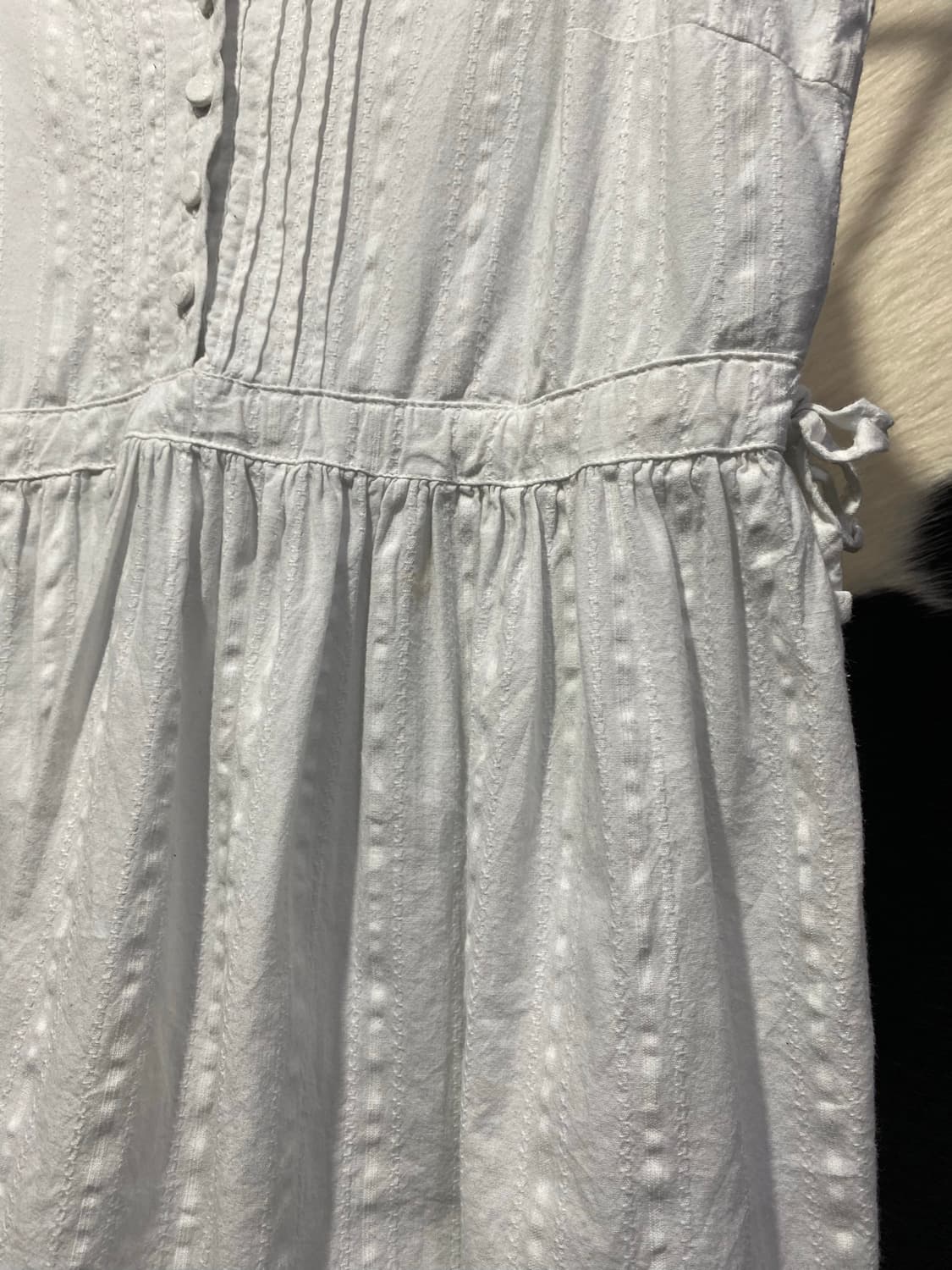 Japanese vtg 페어리 무드 엠보 프릴 슬리브리스 상품이미지4