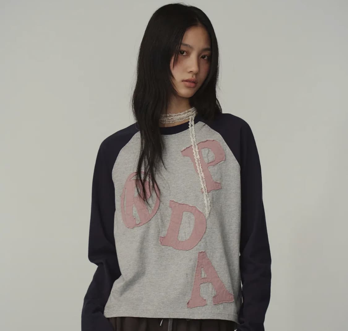프렌다 롱슬리브 PRDA BIG PATCH RAGLAN LONG SLEE 상품이미지1