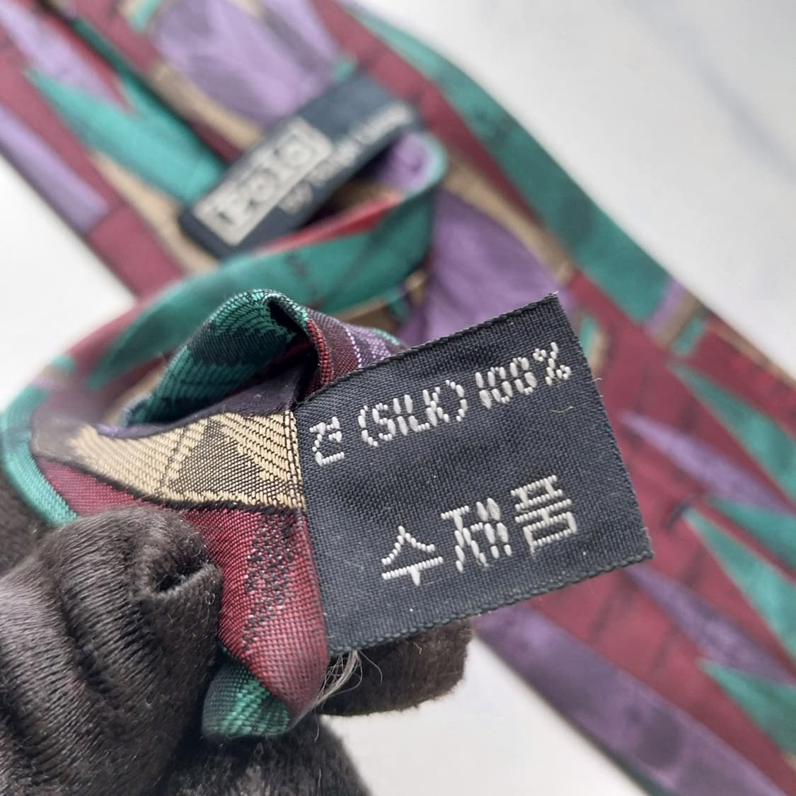 폴로 랄프로렌 넥타이 브라운 멀티 패턴 A+~A등급 K2487 상품이미지9