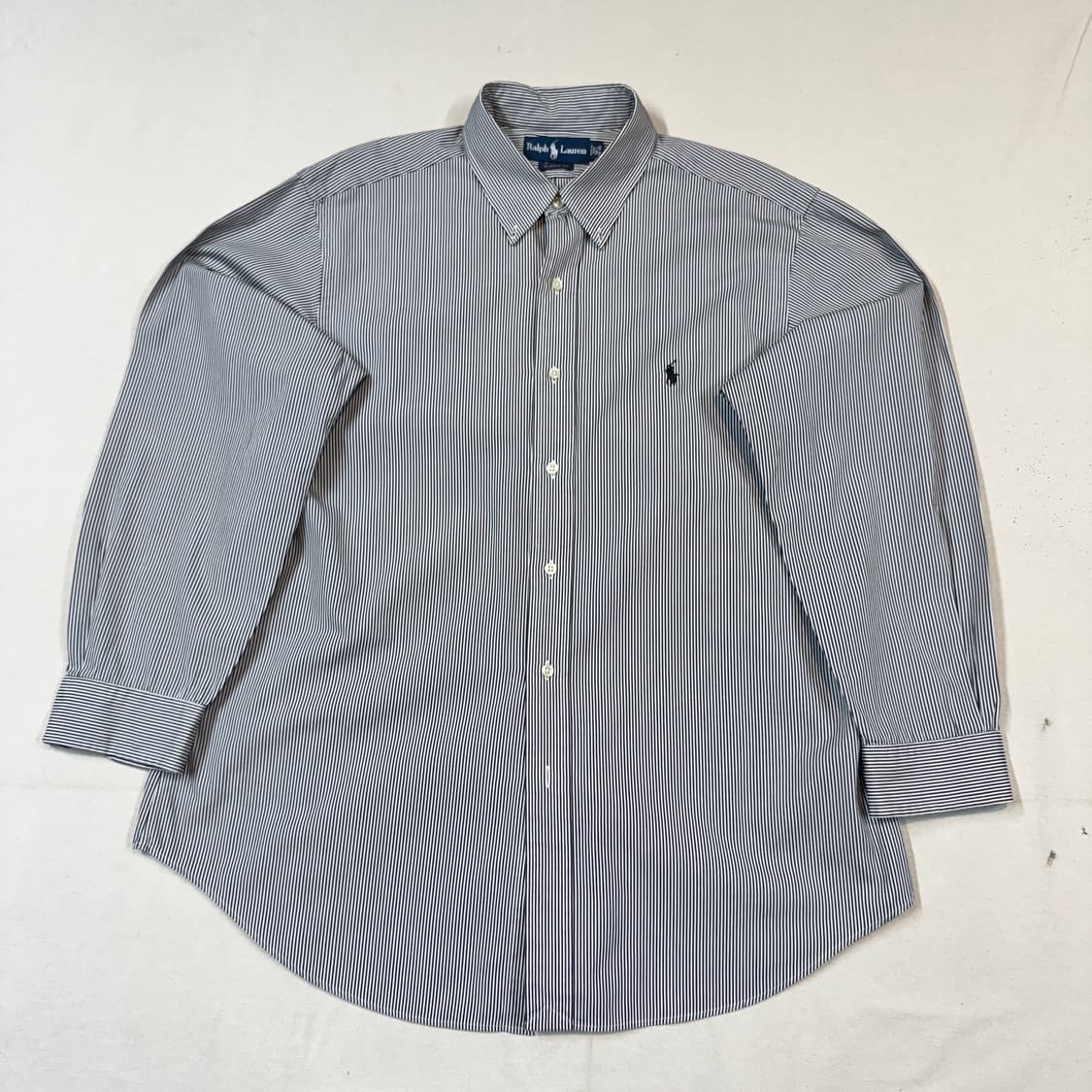 XL) 폴로 랄프로렌 클래식 블랙 스트라이프 포플린 셔츠 상품이미지1