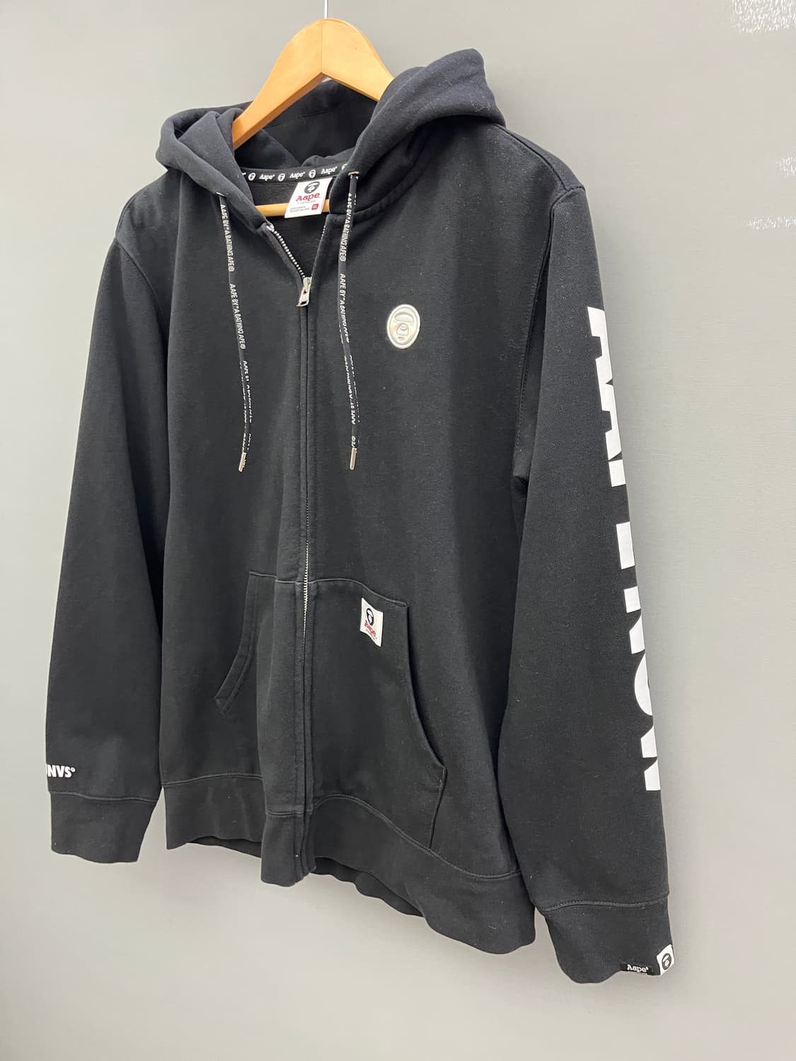 Aape 에이프 블랙 후드집업 상품이미지2