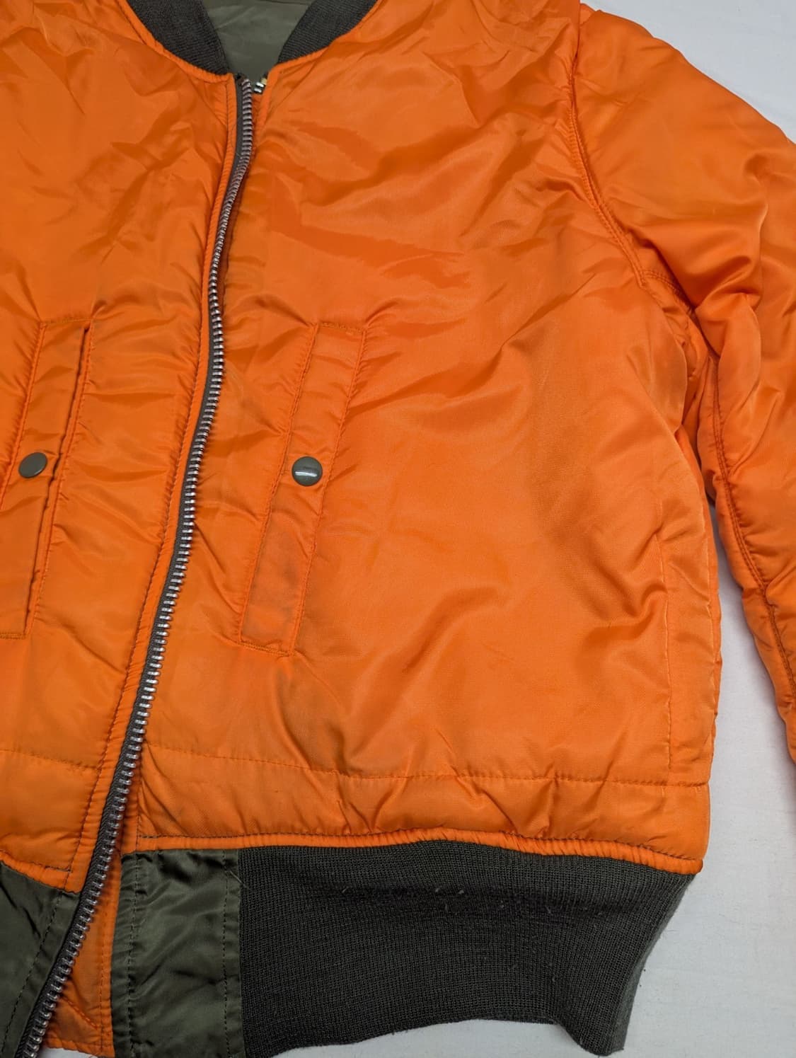 80s 미공군 납품용 알파인더스트리 MA-1 플라이트자켓 카키 상품이미지8