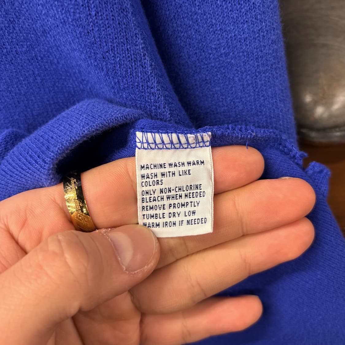 90s 폴로 랄프로렌 피마코튼 하프집업 니트 코발트블루 N922 상품이미지9
