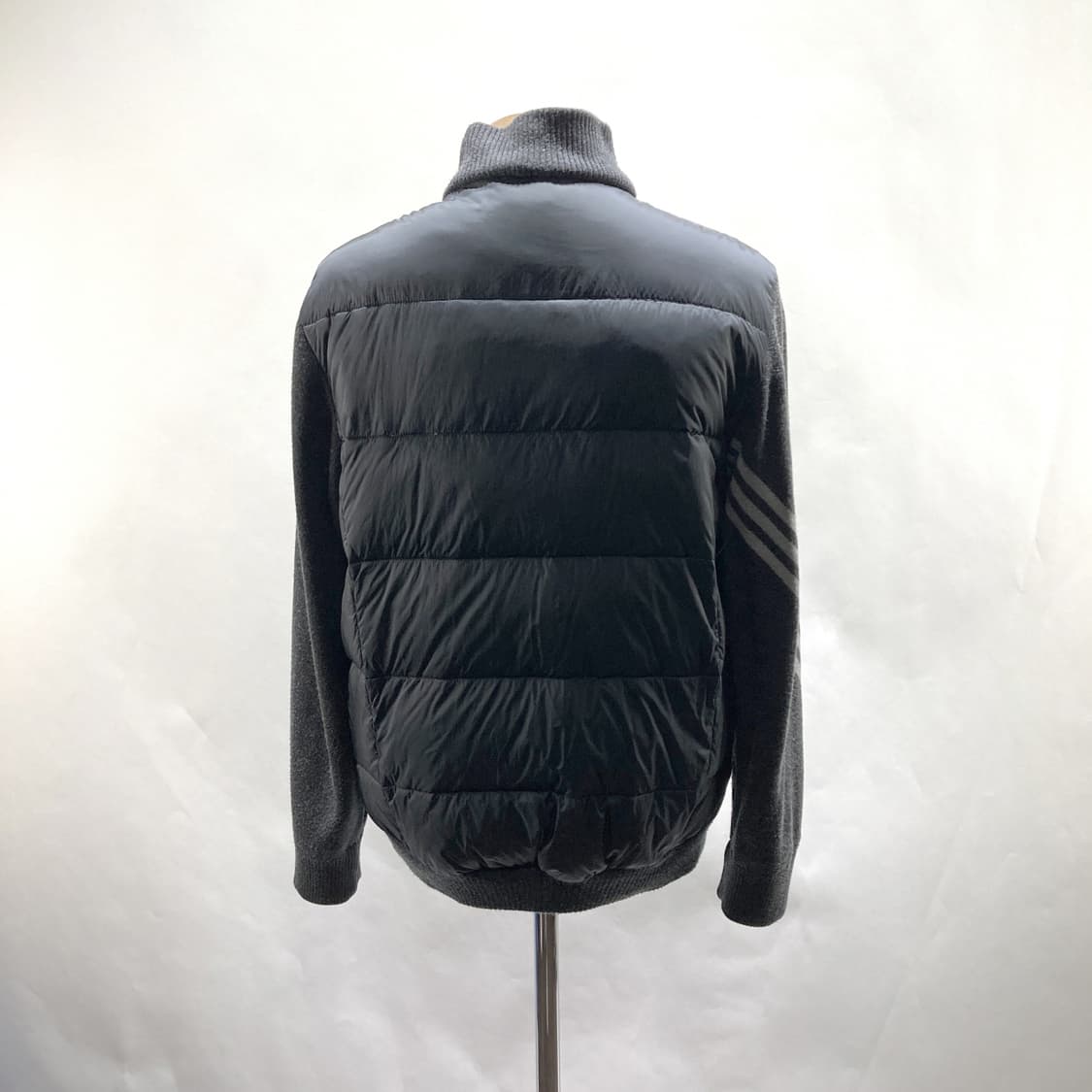아디다스 남성덕다운패딩니트자켓 그레이 M 상품이미지3