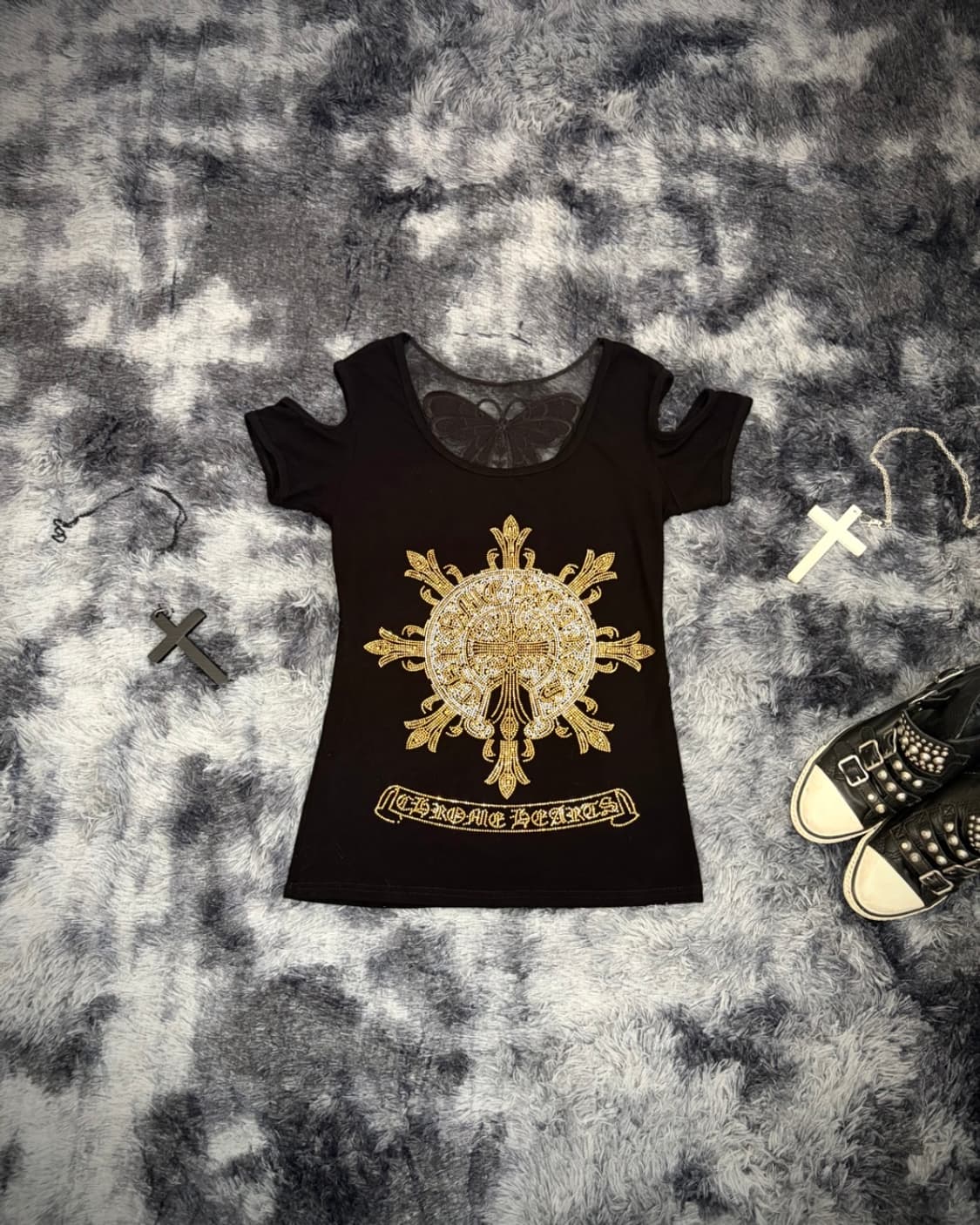 Gothic mandala cubic back lace sleeve 상품이미지1