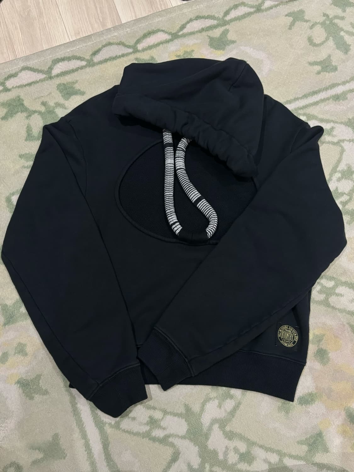 캐피탈 30 플리스 컷아웃 드래곤 후드 스웨트셔츠 블랙 상품이미지3