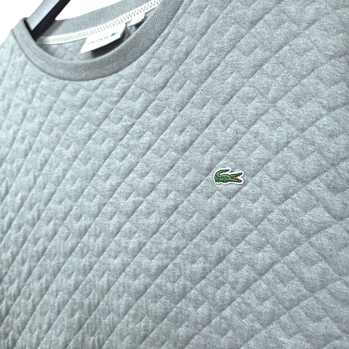 [L] 라코스테 그레이 퀼팅 긴팔 맨투맨 상품이미지4