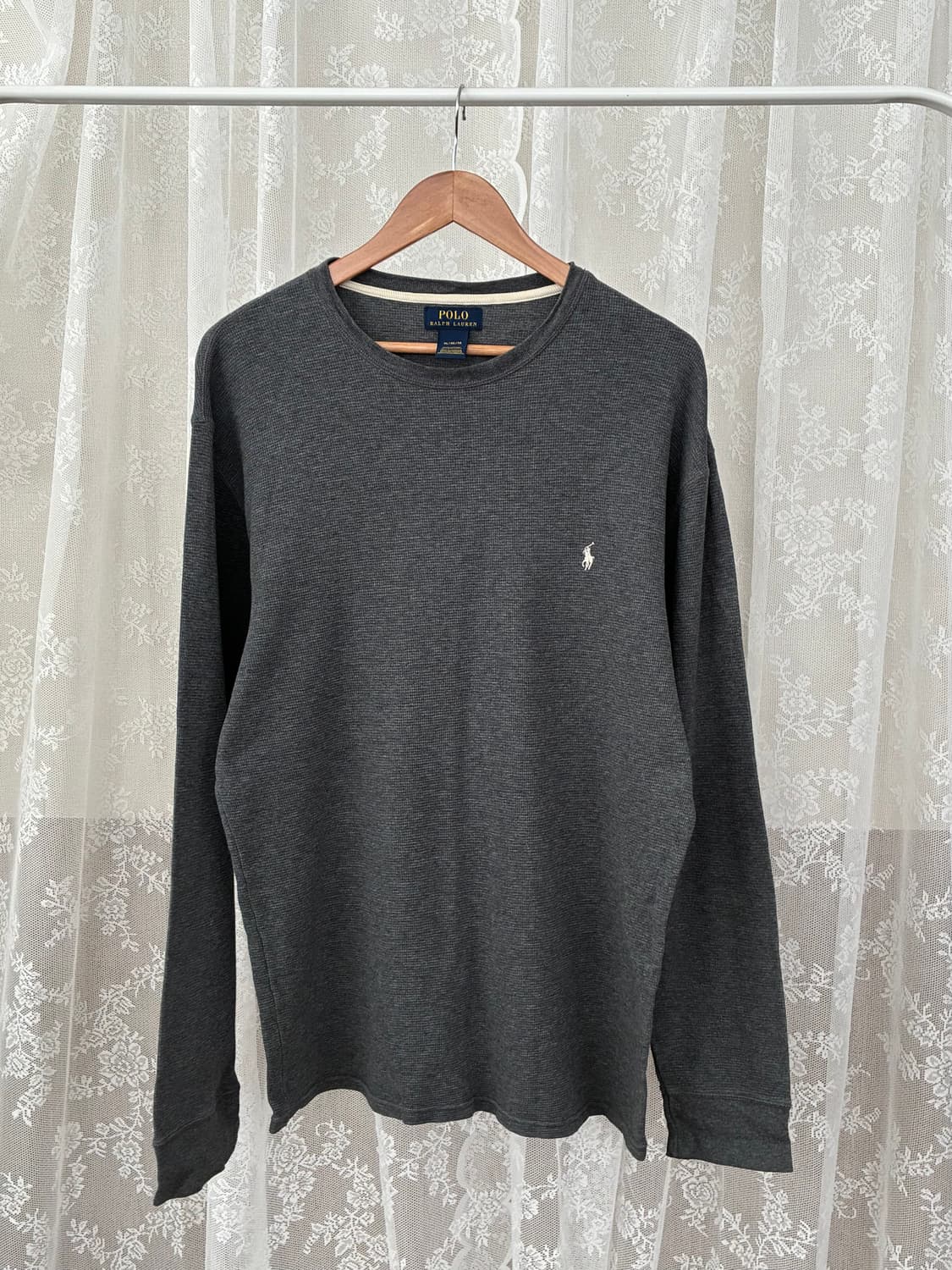 XL) 폴로 랄프로렌 와플 롱슬리브 그레이 상품이미지1