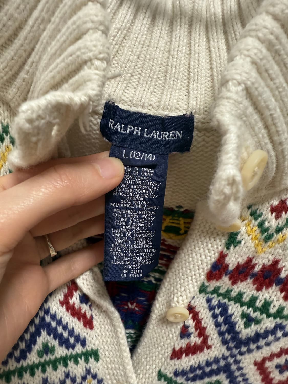 랄프로렌 노르딕패턴 가디건 상품이미지3