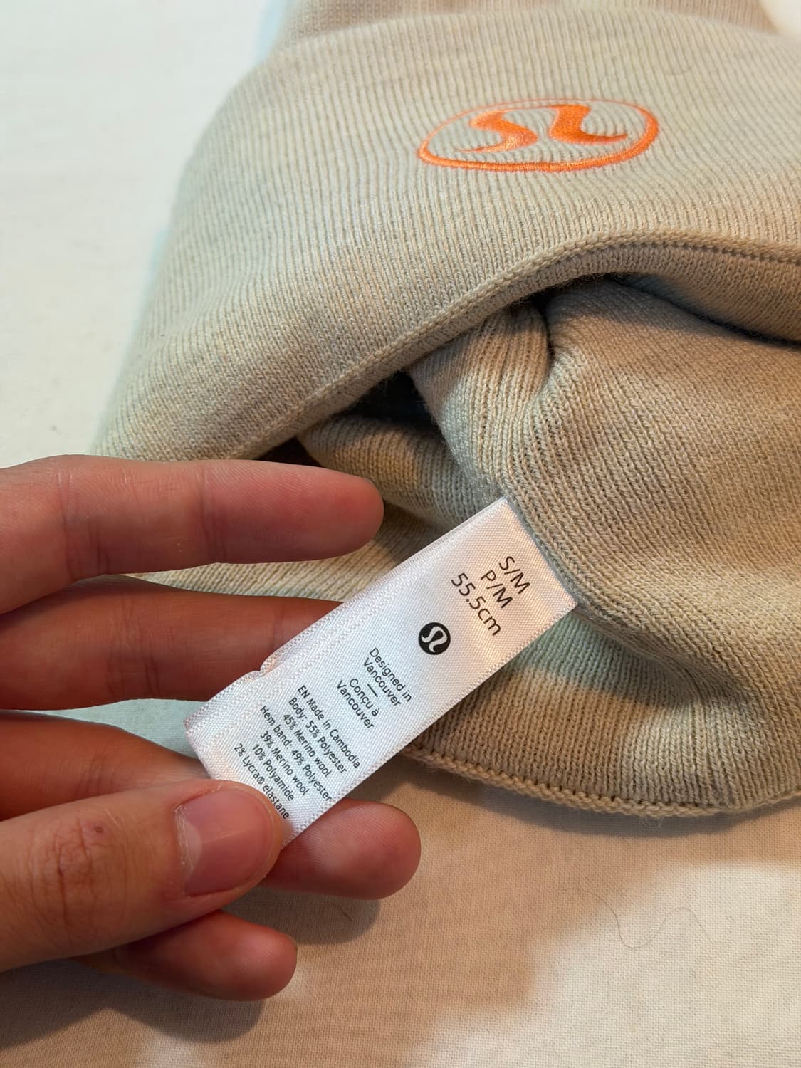 룰루레몬 시그니쳐 로고 울 혼방 비니 멜란지 그레이 상품이미지3