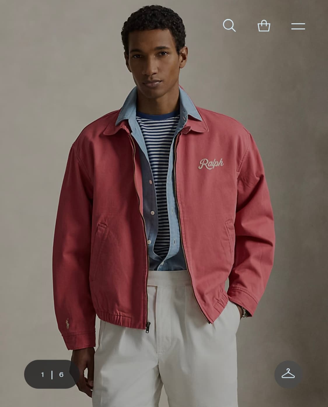 폴로 랄프 로고 빅자켓 더스트핑크 상품이미지2