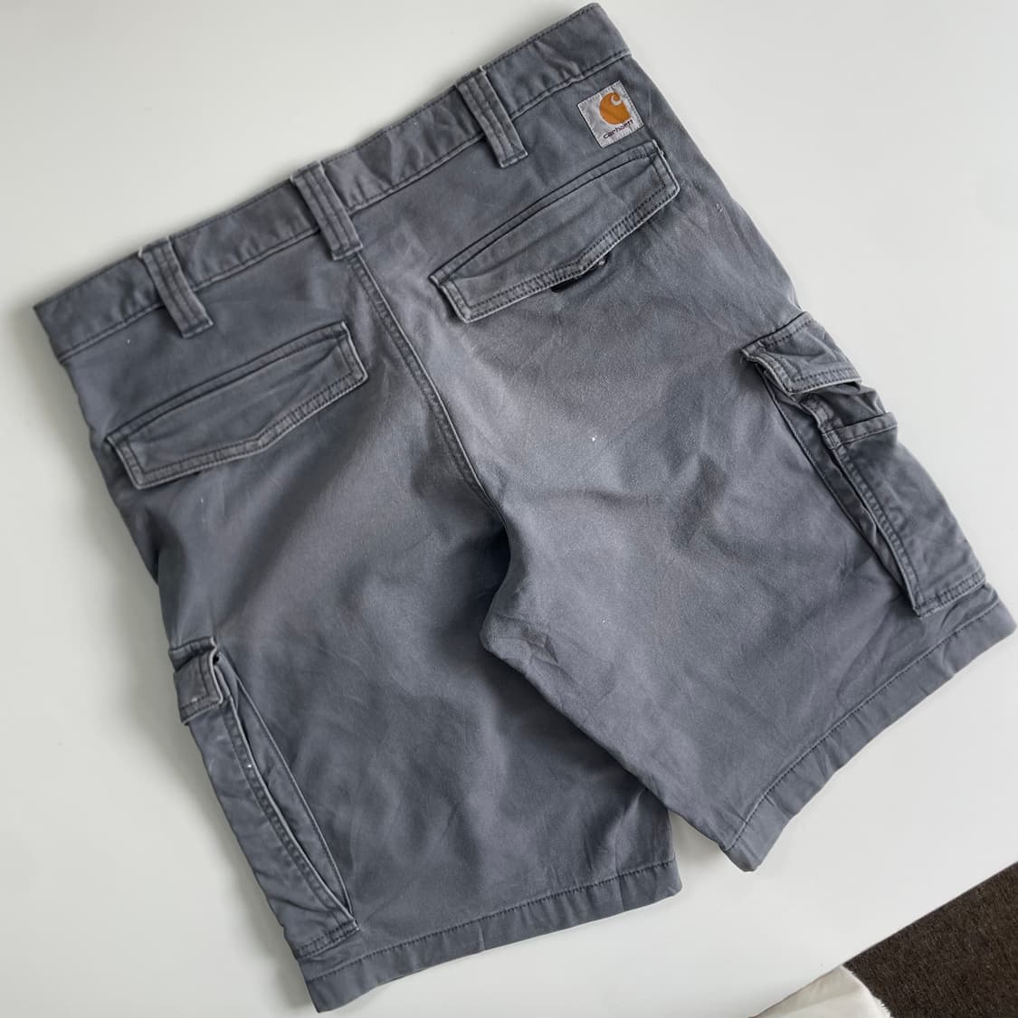 Carhatt  칼하트 워시드 그레이 워크 카고 하프팬츠 상품이미지2