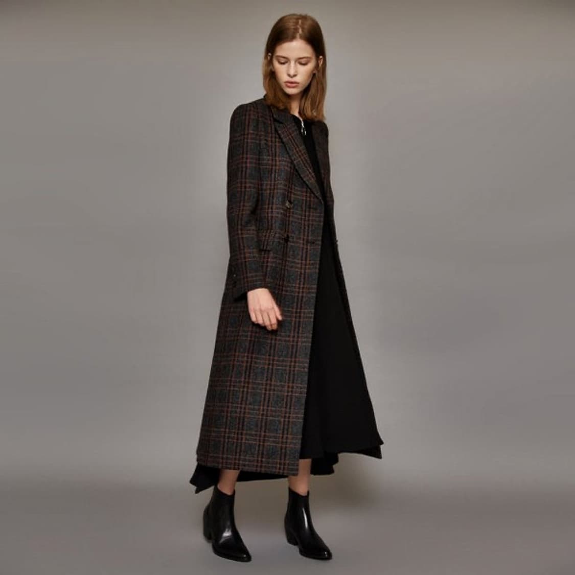 마쥬 maje 울 체크 코트 상품이미지2