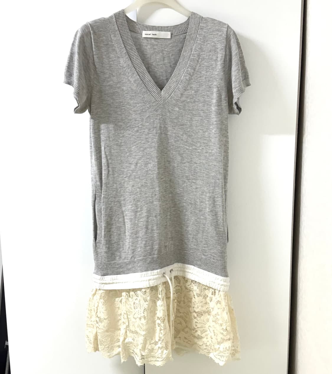 Sacai luck 플라워레이스 원피스 반팔티  상품이미지2