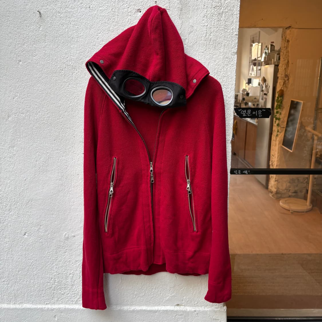 씨피컴퍼니 울 니트 고글 집업 자켓 상품이미지10