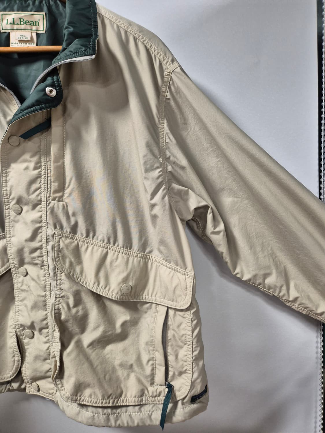 L.L.Bean 베이지색 바람막이 자켓 M사이즈(상태A급) 상품이미지3