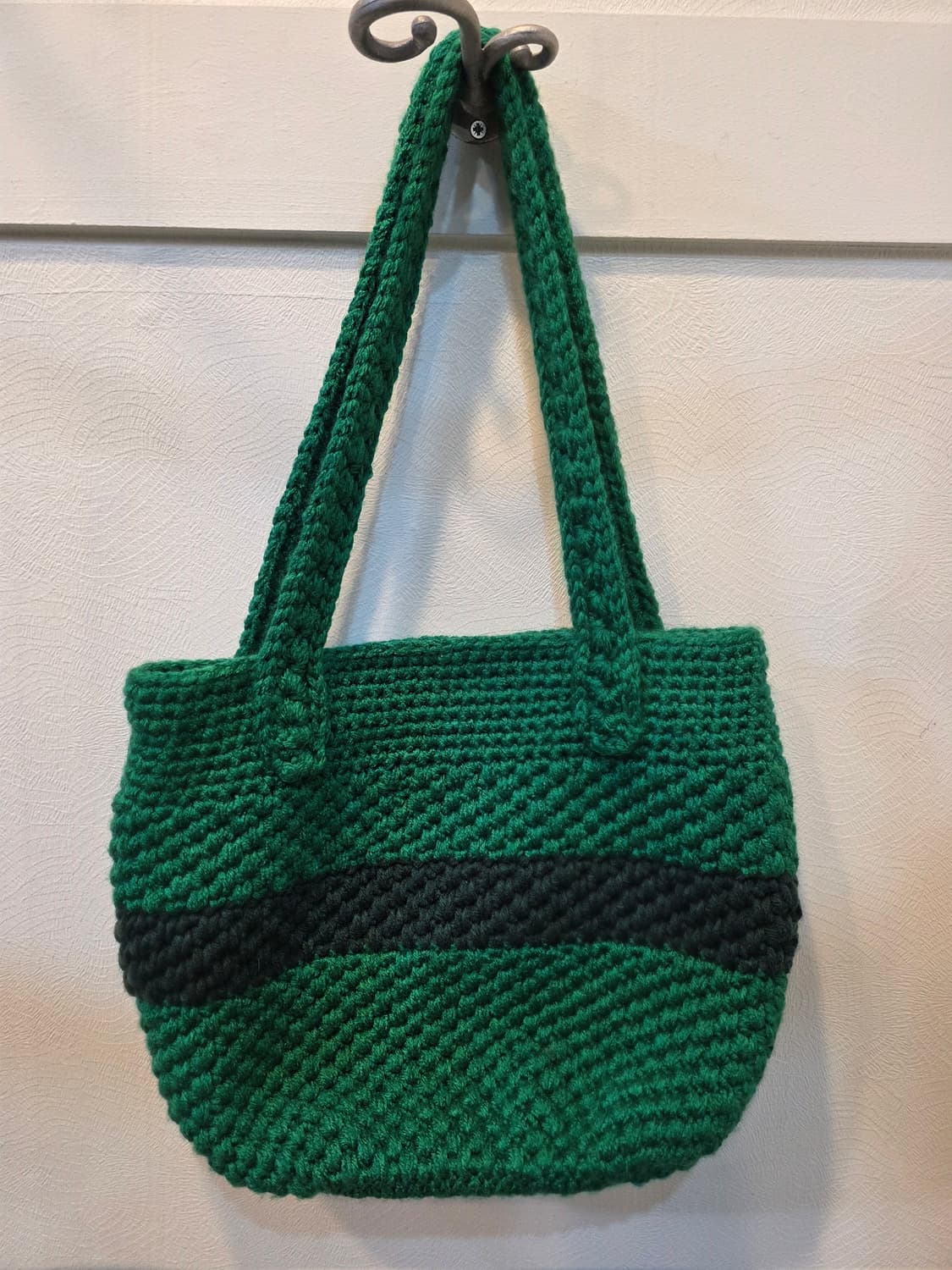 핸드메이드 니트 가방 그린 숄더 상품이미지3