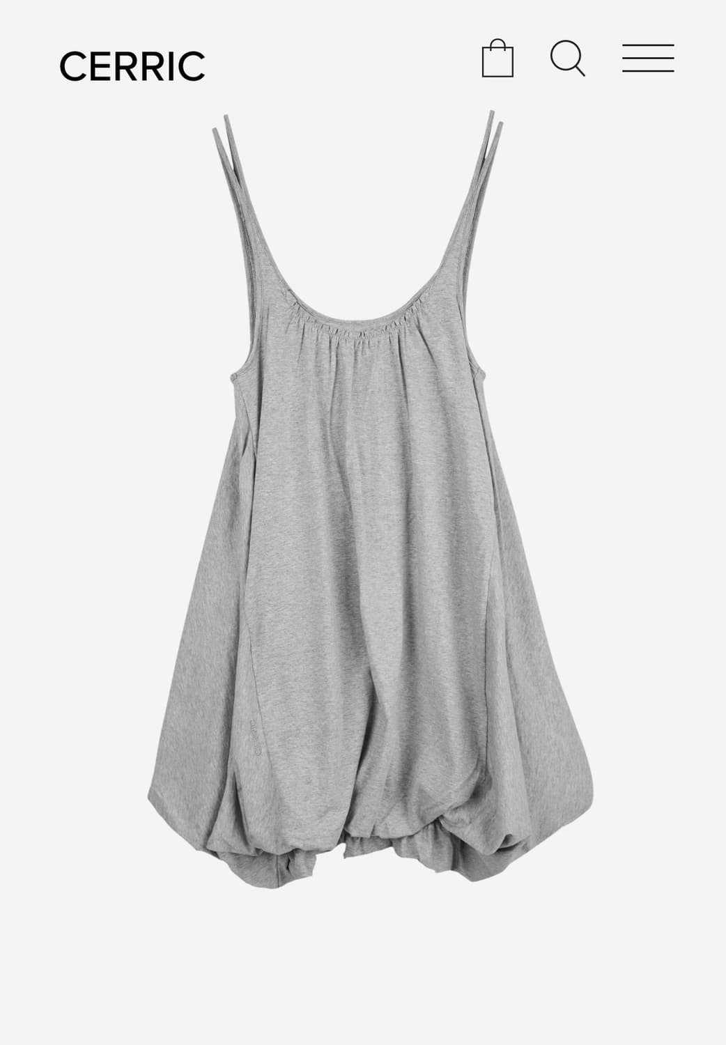 BALLOON SLEEVELESS DRESS / GRAY 상품이미지1