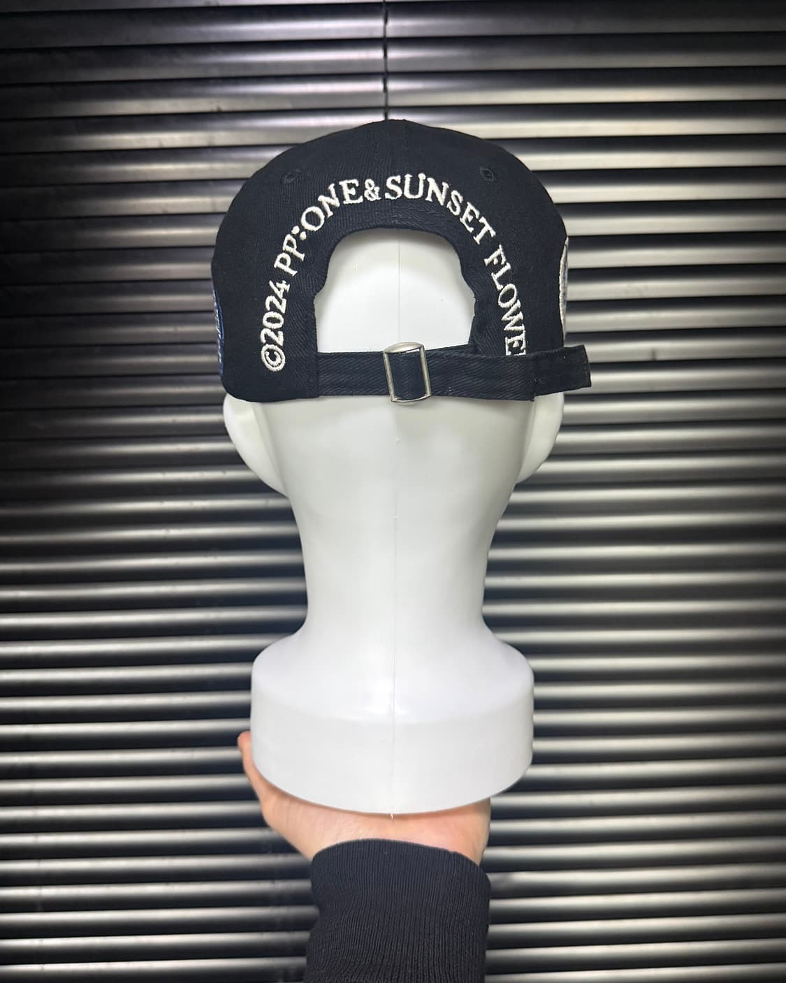 PP:ONE 볼캡 모자 블랙 월계수 패치 스트릿 빈티지 레이싱 라이더 상품이미지5