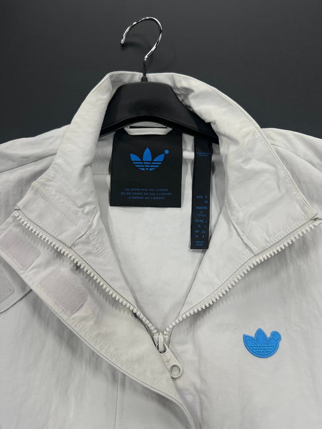 아디다스 블루버전 트랙탑 윈드브레이커 펄그레이 상품이미지9