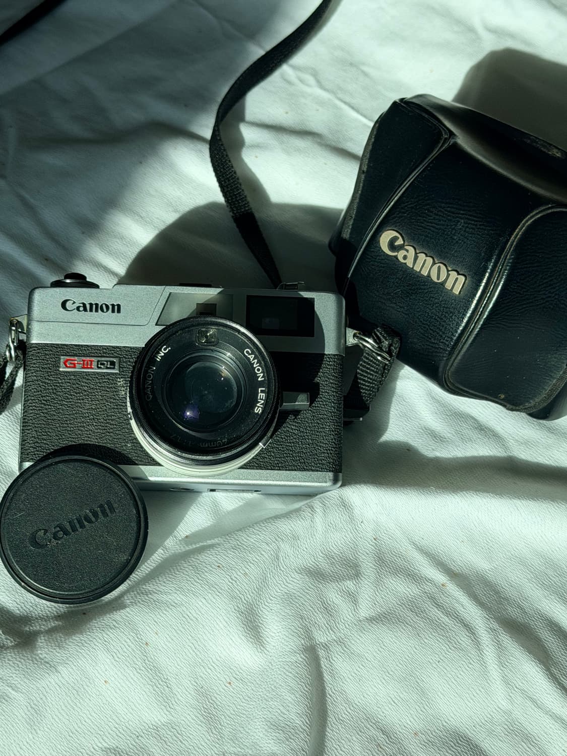 캐논 QL17 필름 카메라(가죽케이스, 스트랩, 조명 포함) 상품이미지5