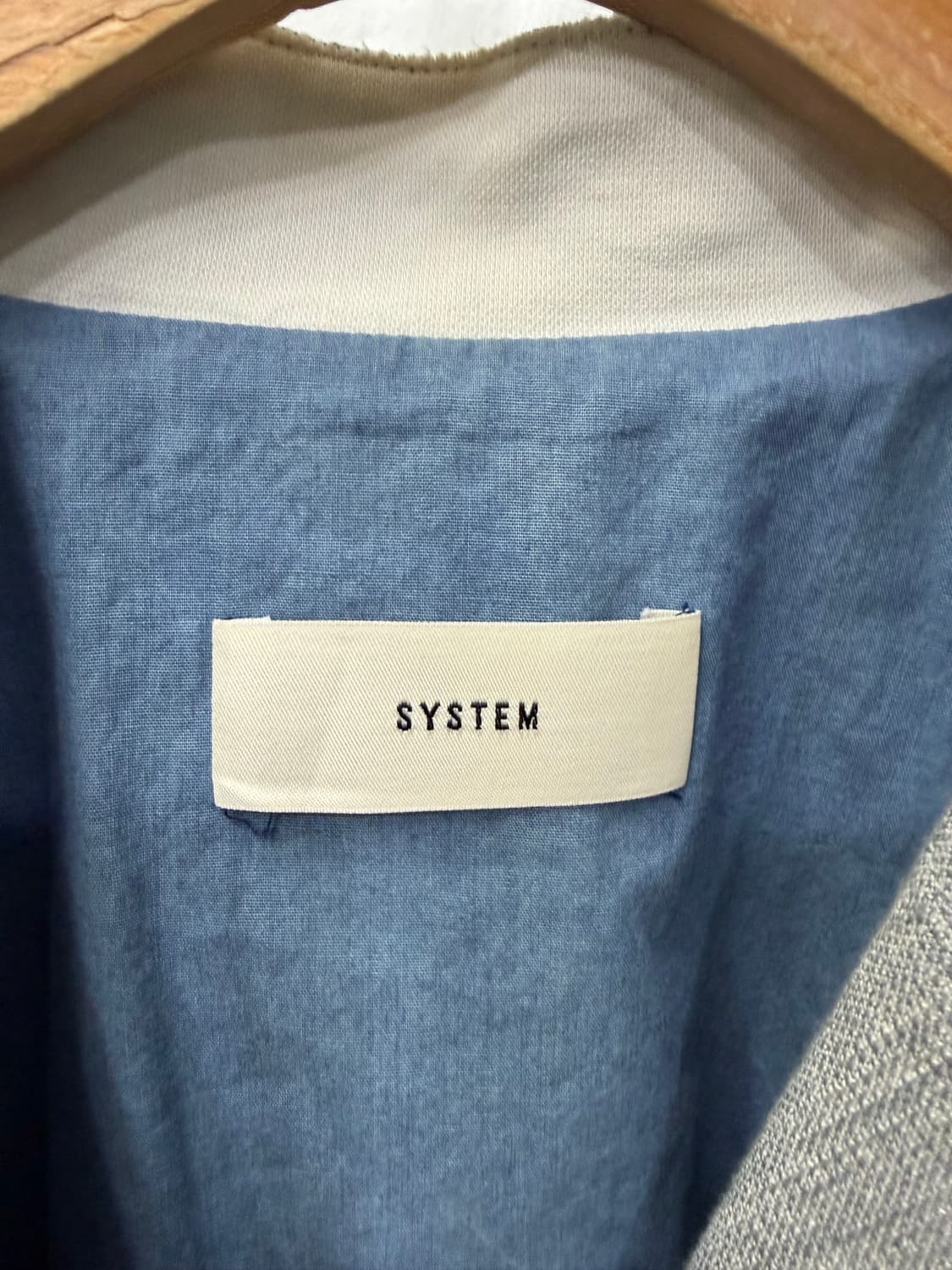 정품) SYSTEM 시스템 루즈핏 회색 린넨 자켓 82 상품이미지7