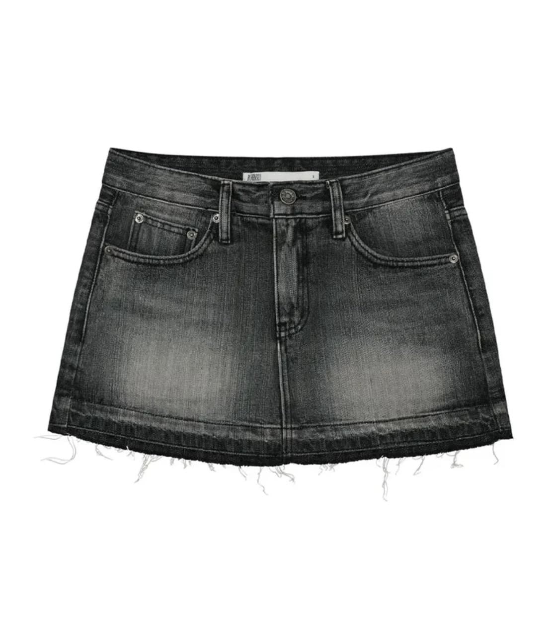 보헴서 VINTAGE GRAY DENIM MINI SKIRT 상품이미지1