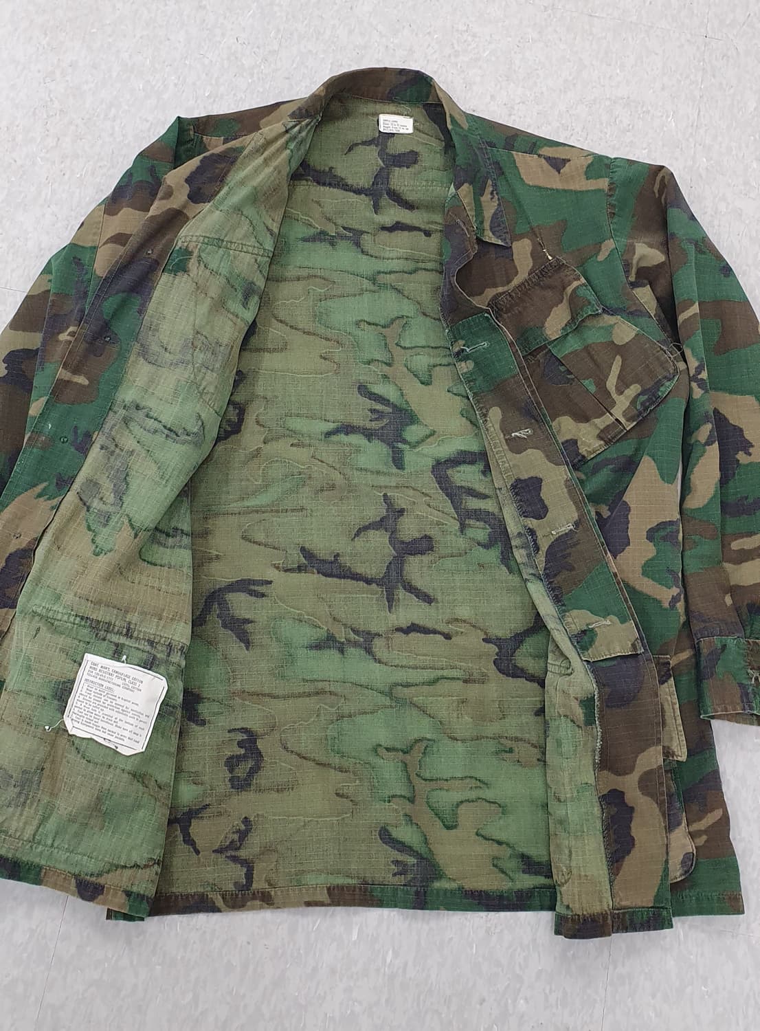 미군 오리지널 정글퍼티그 ERDL 자켓 하이랜드 패턴 베트남전 ('69년 상품이미지3