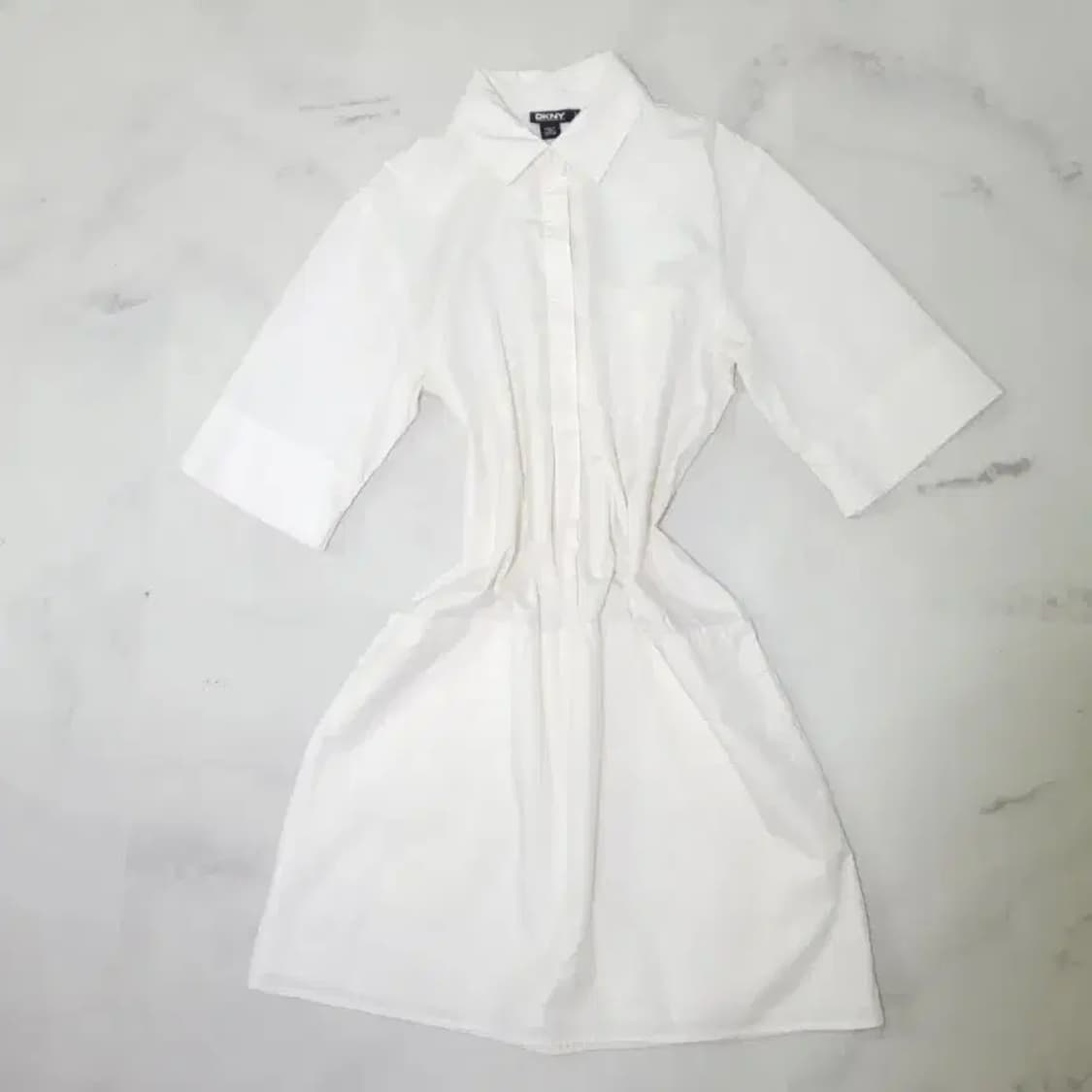 DKNY 화이트 셔츠 원피스 ~55반 상품이미지2