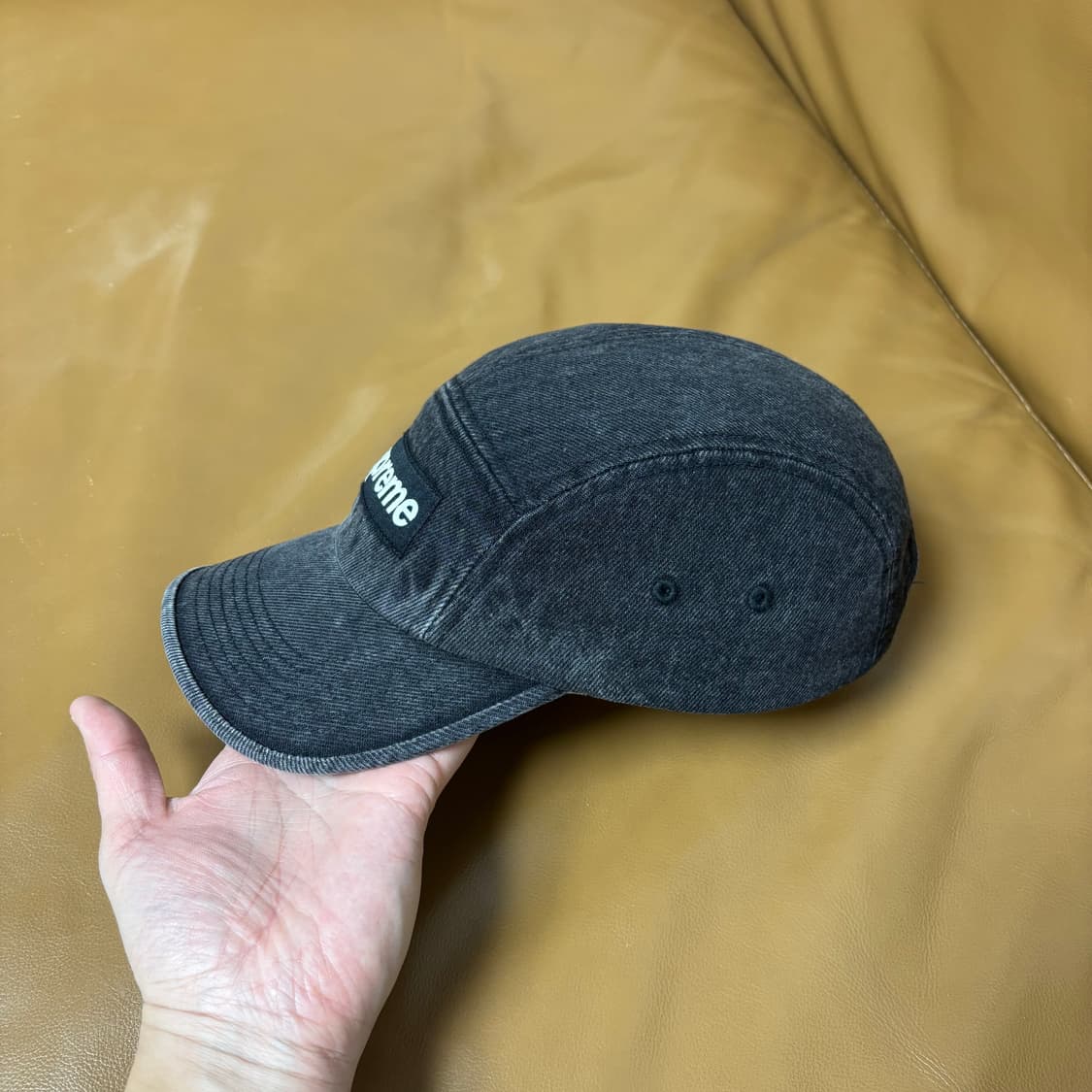 슈프림 캠프캡 모자 박스로고 23ss 데님 블랙 상품이미지5