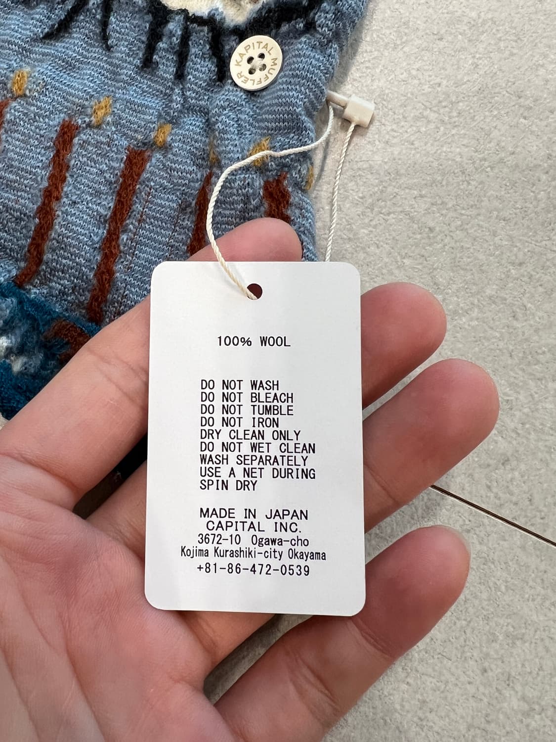 캐피탈 스피크이지 울 머플러 라이트블루 상품이미지3