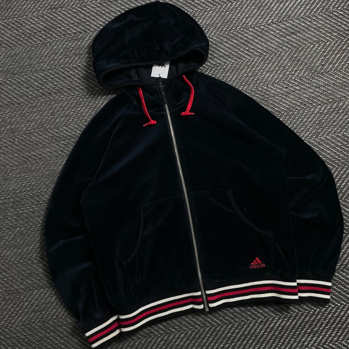 00s 아디다스 y2k 빈티지 벨벳 후드 트랙탑 y 4048 상품이미지1