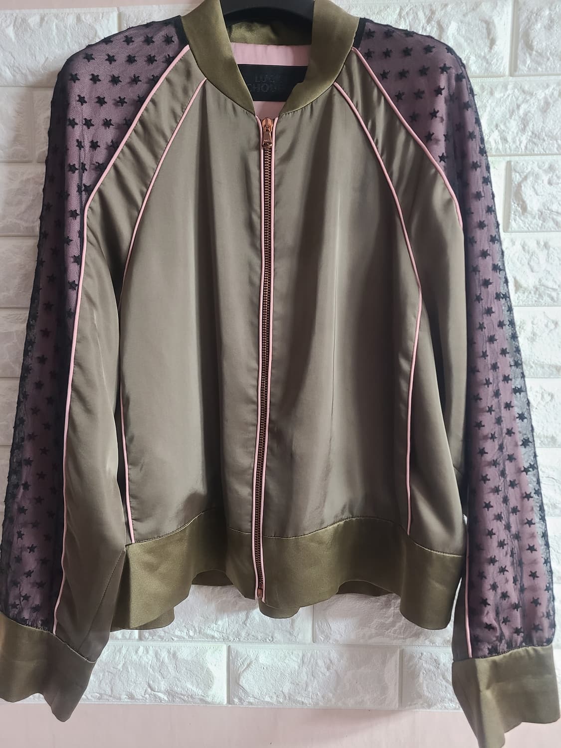 럭키슈에뜨 별무늬 시스루 여성 자켓 FREE 상품이미지1