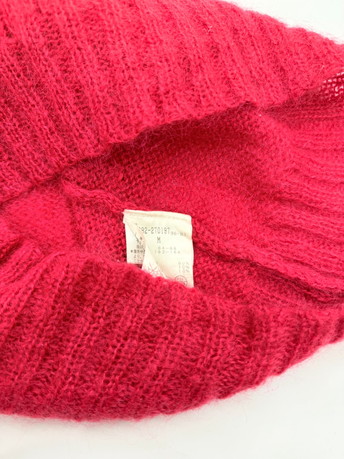 빈티지 Jill Stuart 레드 레이어드 모헤어 니트 슬리브리스 상품이미지3