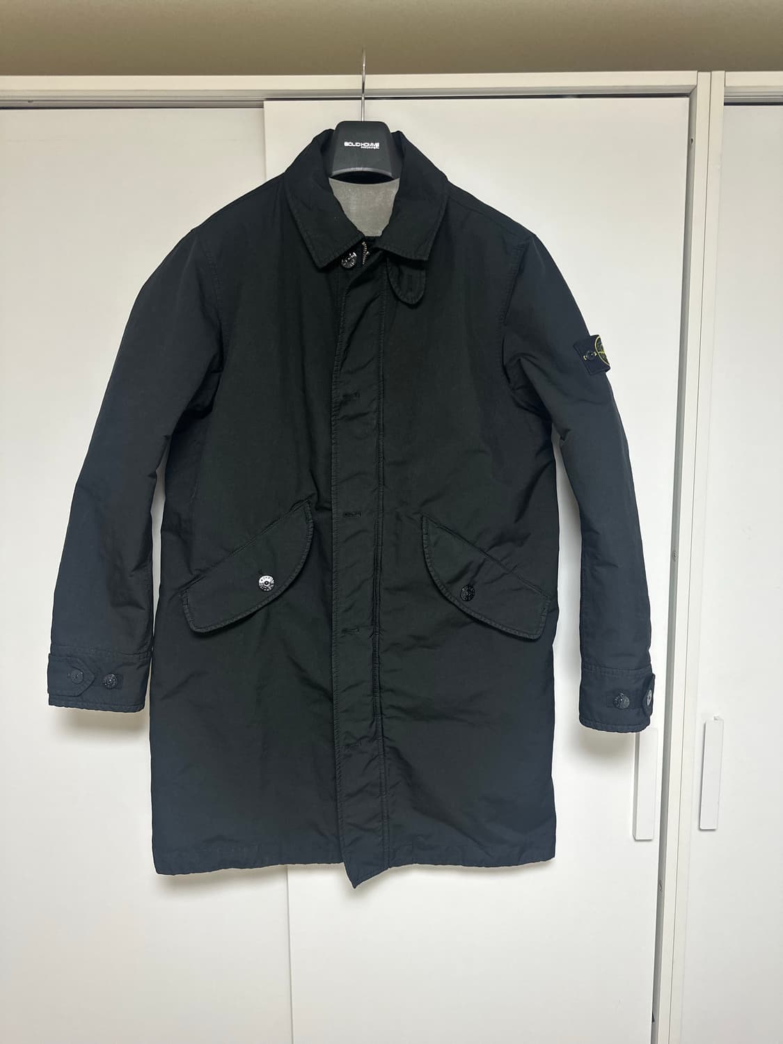 스톤아일랜드 블랙 코트 771570549 V0029  XL 실측기재 상품이미지1