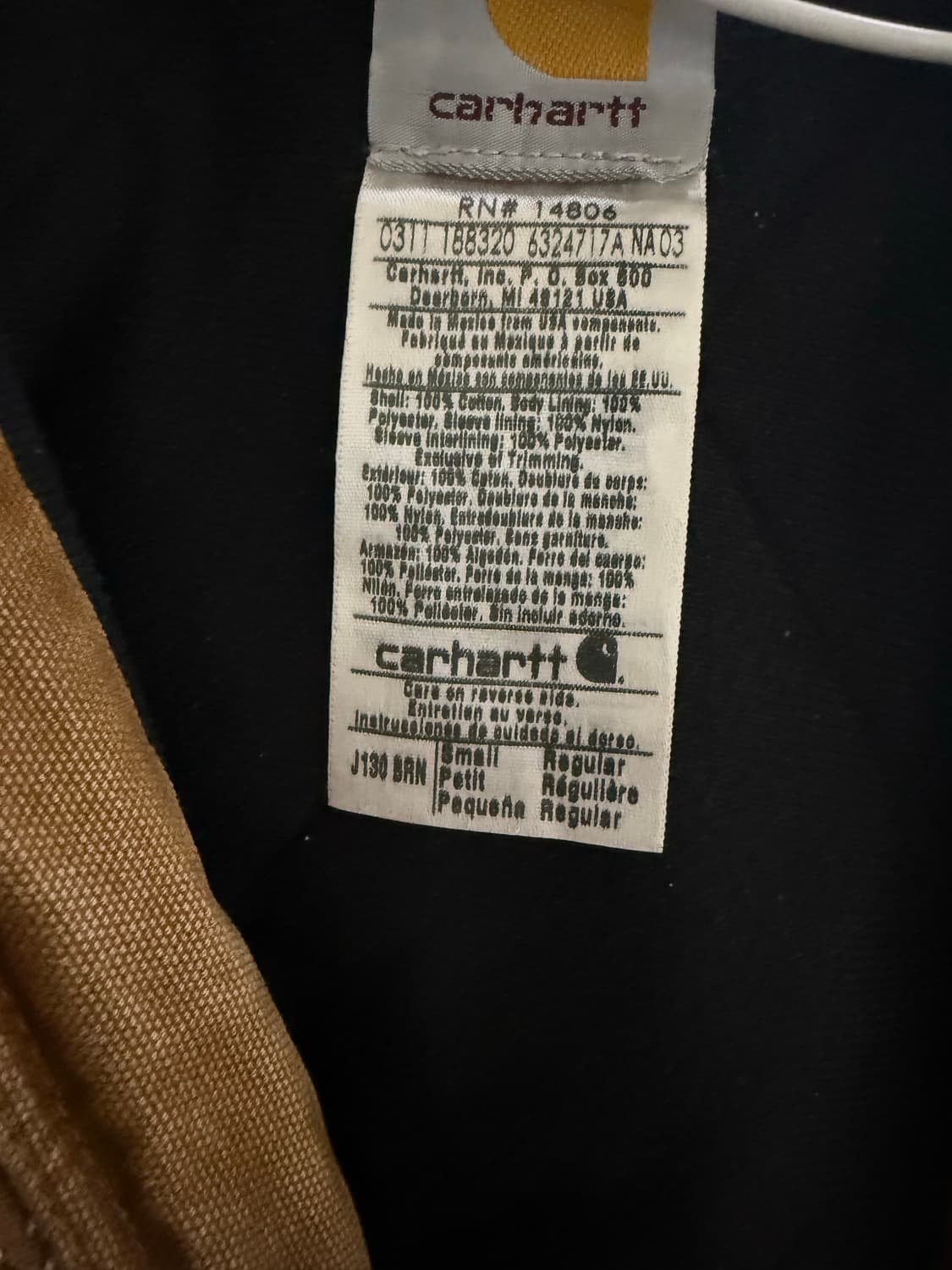 칼하트 j130brn 덕 액티브 후드 자켓 팔아용(정품 검수 완료) 상품이미지3