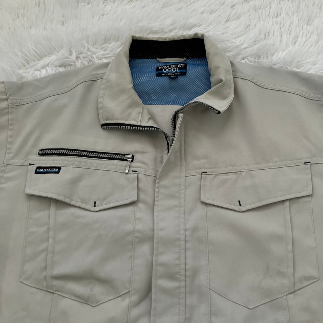 빈티지 그레이 워크 집업 반팔 882 y2k 스트릿 모리 갸루 일본빈티지 상품이미지5