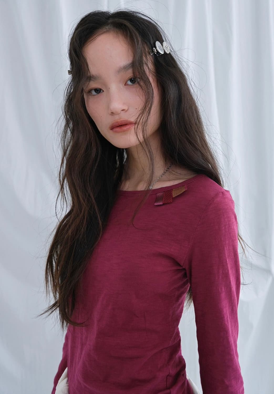 무음 muwm 플레어 레이스 스트레치 팬츠, 연히 롱 슬리브 티셔츠 상품이미지2